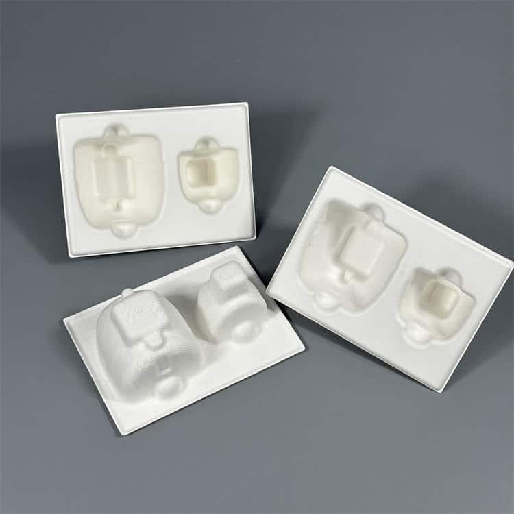 White skincare molded fiber inner tray