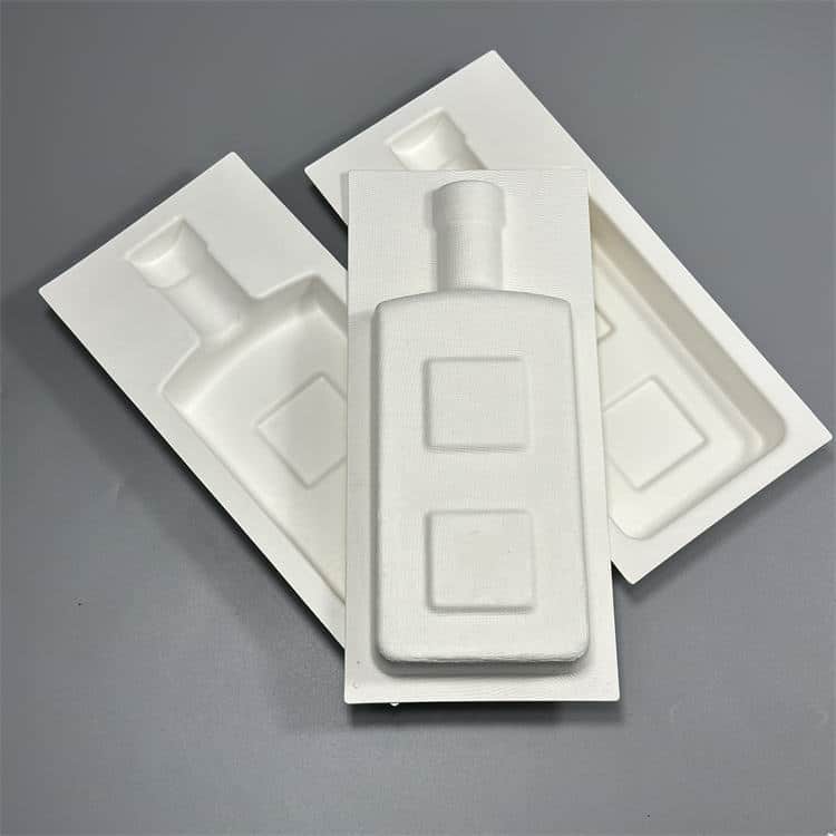 Custom Molded Pulp Wine Bottle Tray