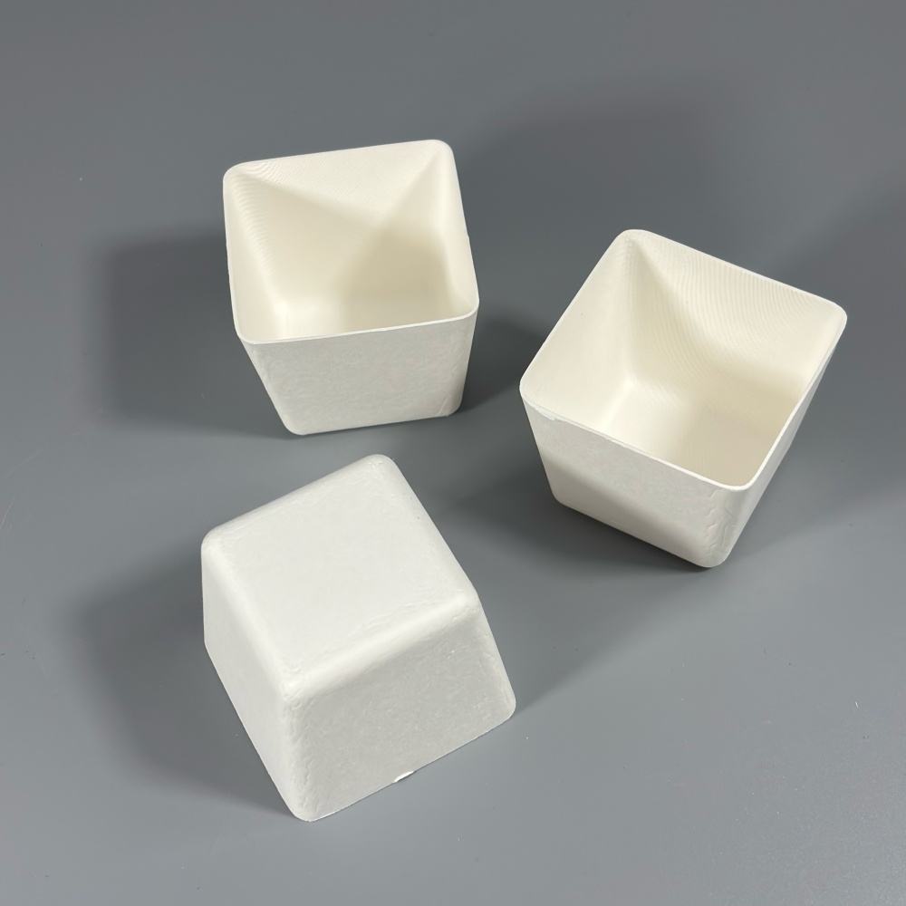 Benutzerdefinierte biologisch abbaubare geformte Zellstoff-Tee-Quadrat-Box