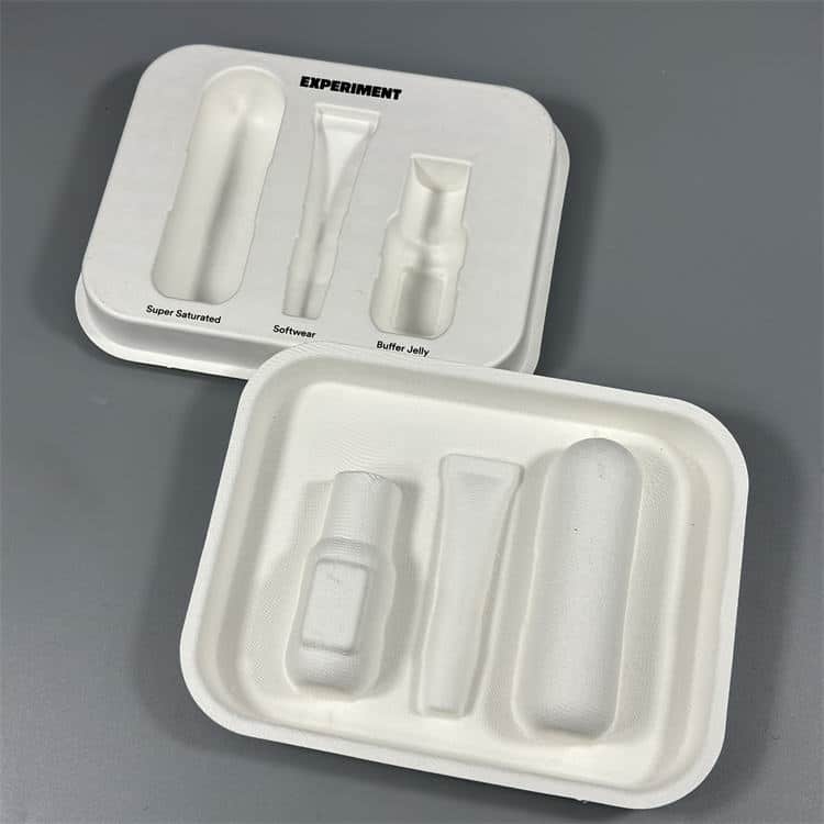 Schalen aus geformtem Bagasse-Zellstoff für Kosmetika
