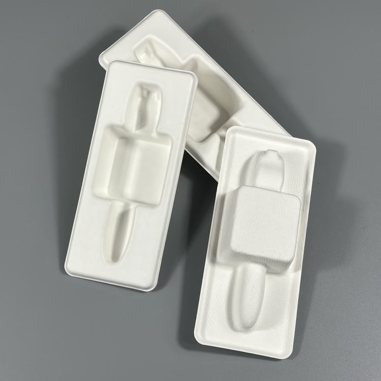 Wet‑Pressed White Molded Pulp Tray