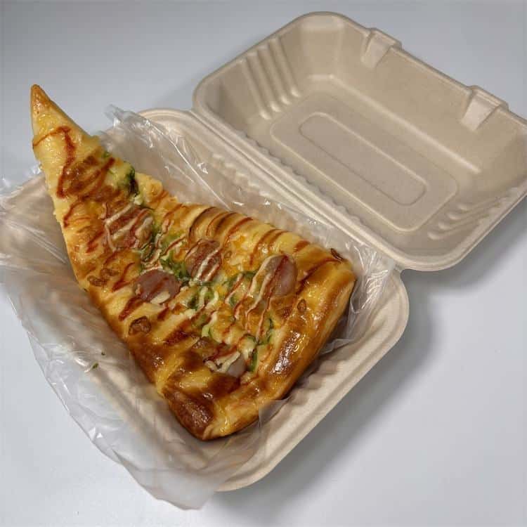 Individuell gestalteter Pizzakarton aus biologisch abbaubarem Zellstoff