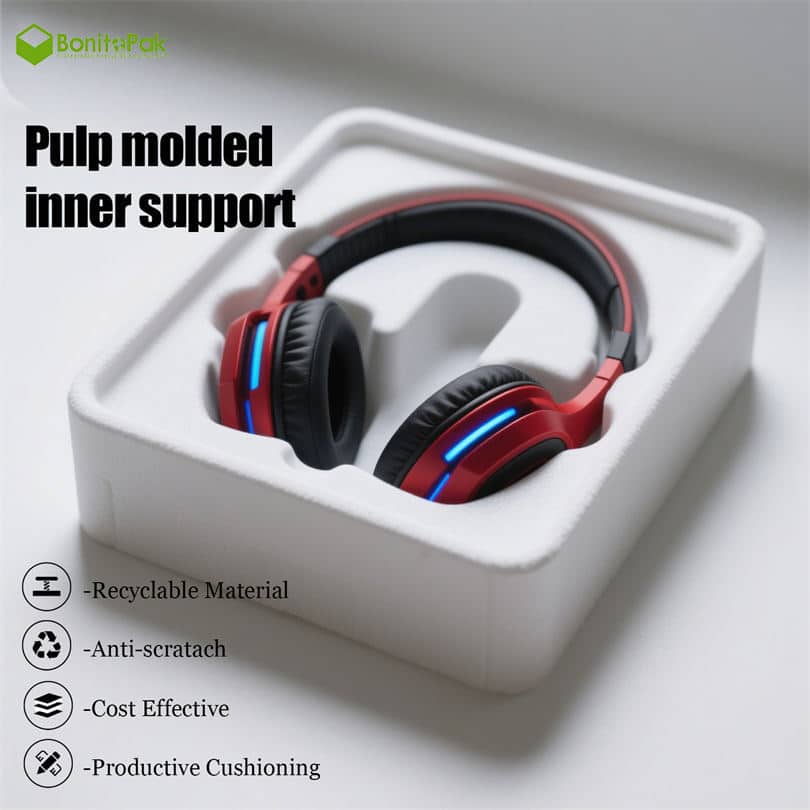 Custom Molded Pulp Headphone Packaging