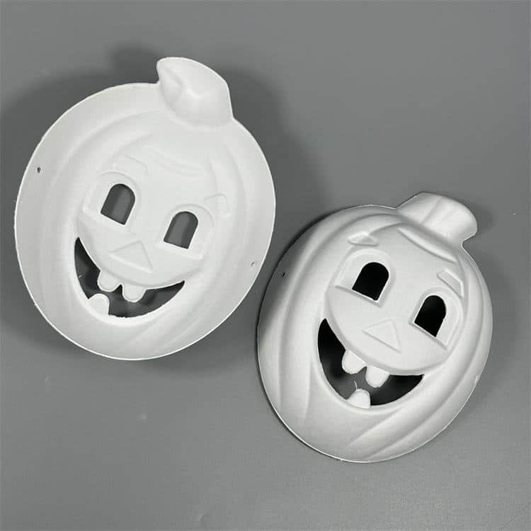 White DIY Full Face Paper Pulp Masks