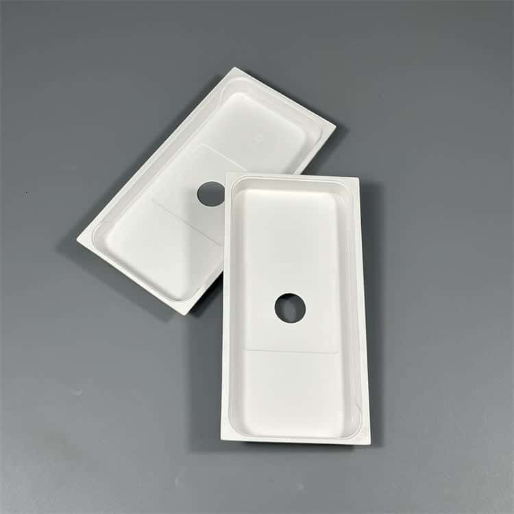 White Wet‑Pressed Paper Pulp Phone Tray