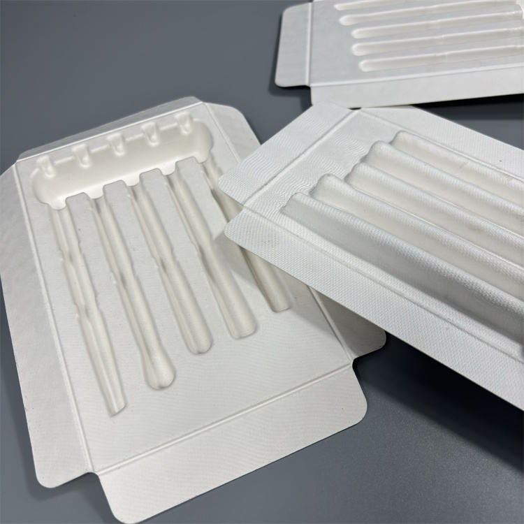 Biologisch abbaubarer geformter Zellstoff Makeup Pinsel Tablett