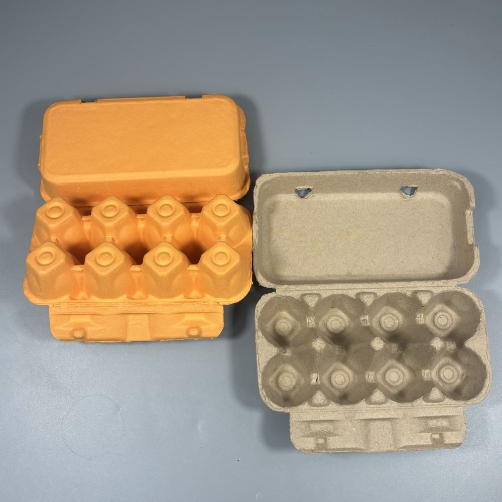8-Zellen-Eierkarton aus biologisch abbaubarem Zellstoff