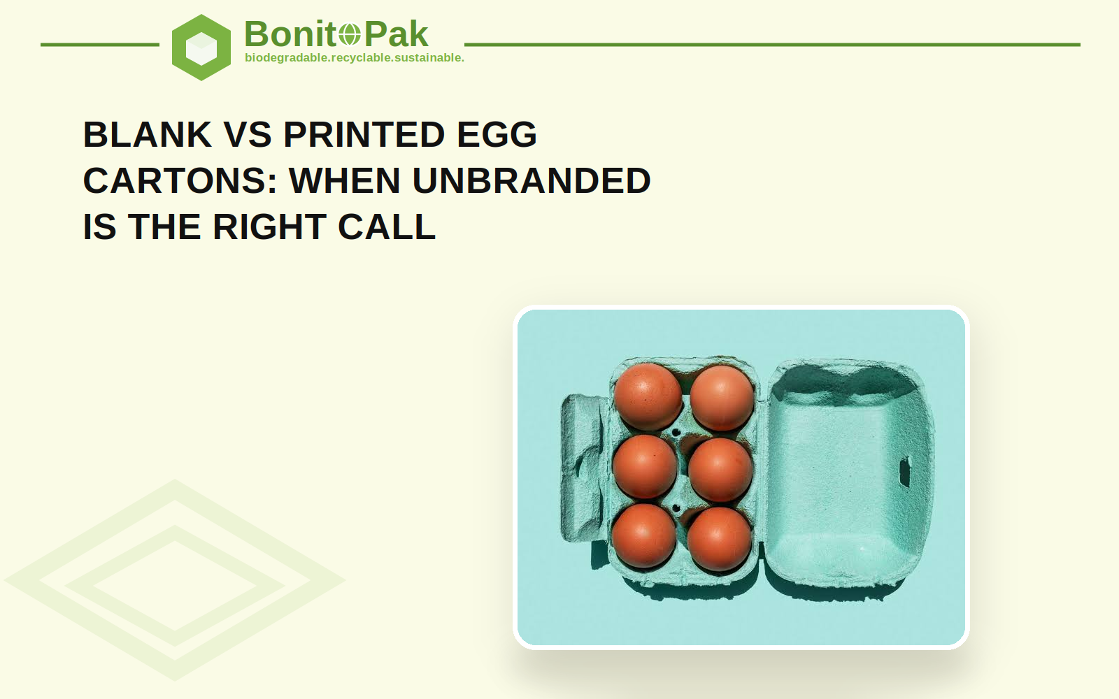 Blank vs Printed Egg Cartons